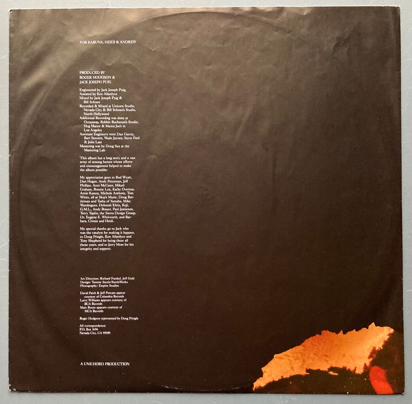 Dischi in vinile: ROGER HODGSON - HAI HAI – Usato da Poliez-Pittet venduto da Newtown-Records 2