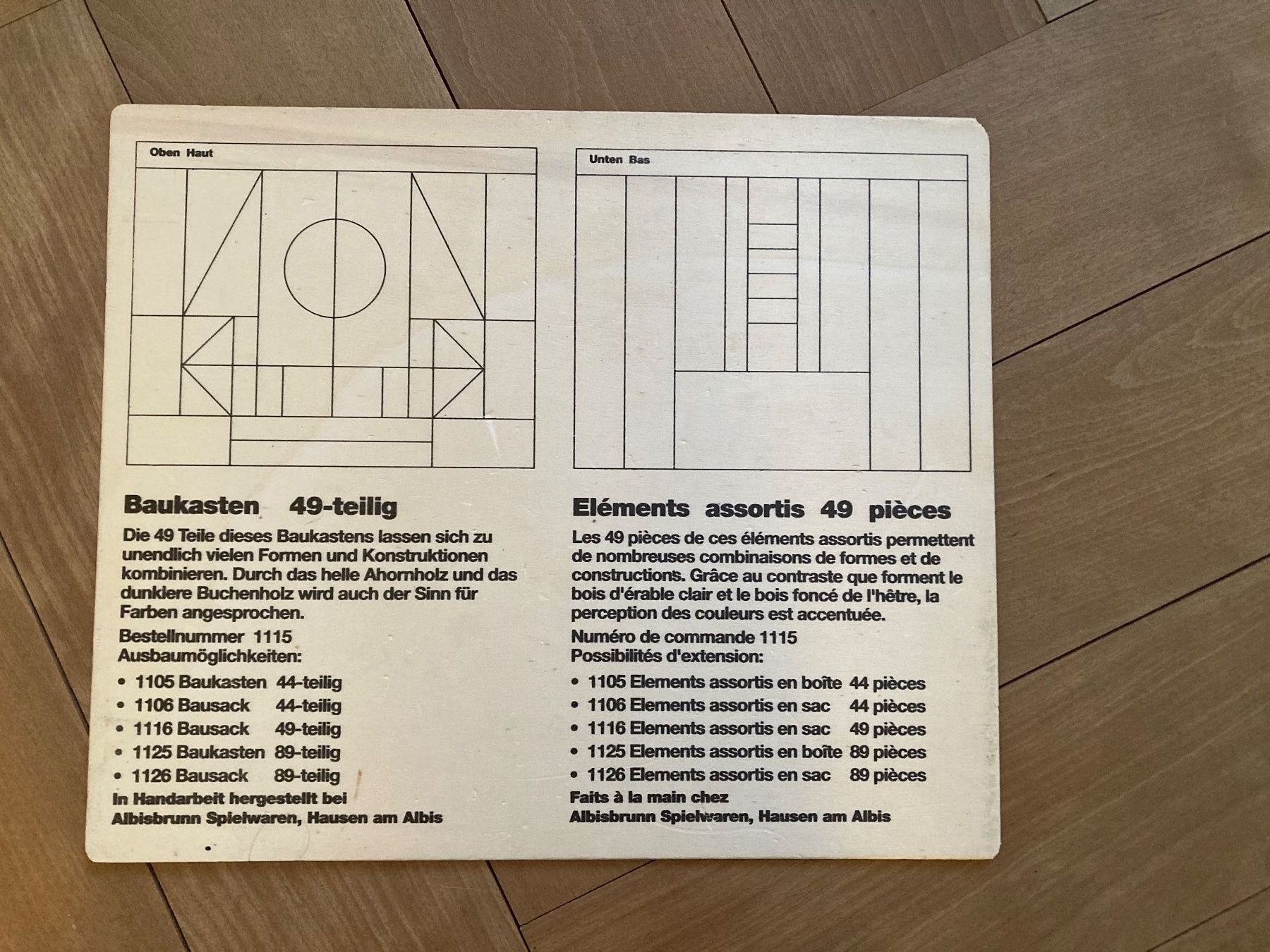 Kit di costruzioni: Holzbaukasten – Usato da Zürich venduto da Valihusky 1