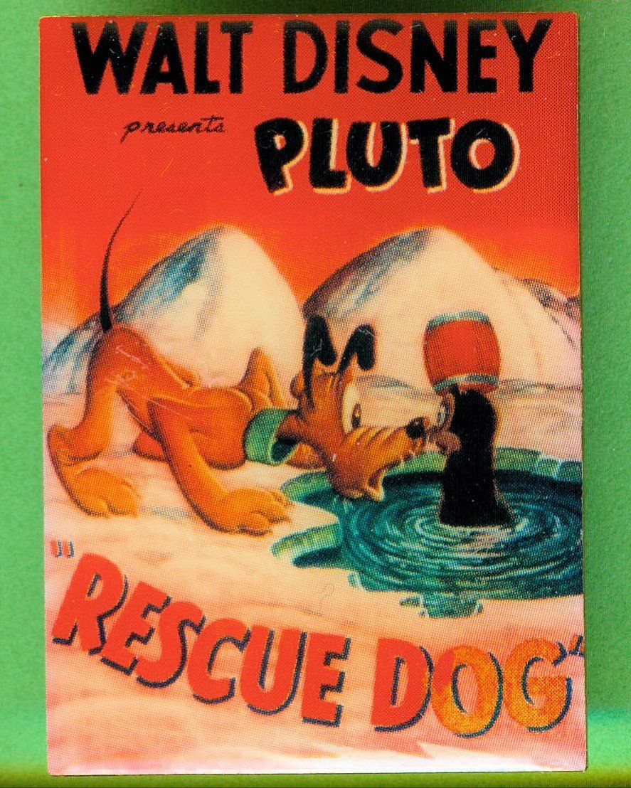 Disney Placchette & Badge: Disney   Plakat  PLUTO  RESCUE DOG – Usato da Winterthur venduto da Sammleroase