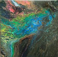 Acrylbild Nr. 6990, Grösse 30x30cm, Handgemaltes Unikat