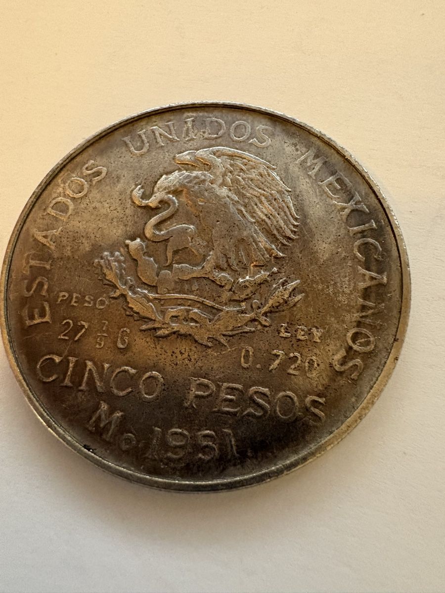 Tutti le monete: 5pesos hidalgo Mexiko  – Usato da Murten venduto da Tzaugg 2
