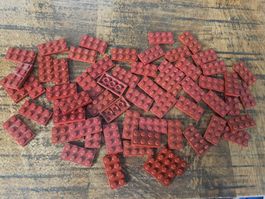 lego 3020 lot de 60 pièces Dark Red Plate 2 x 4