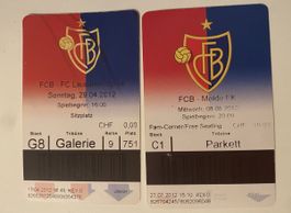 FC Basel Tickets 2012 zwei Stück Top Zustand