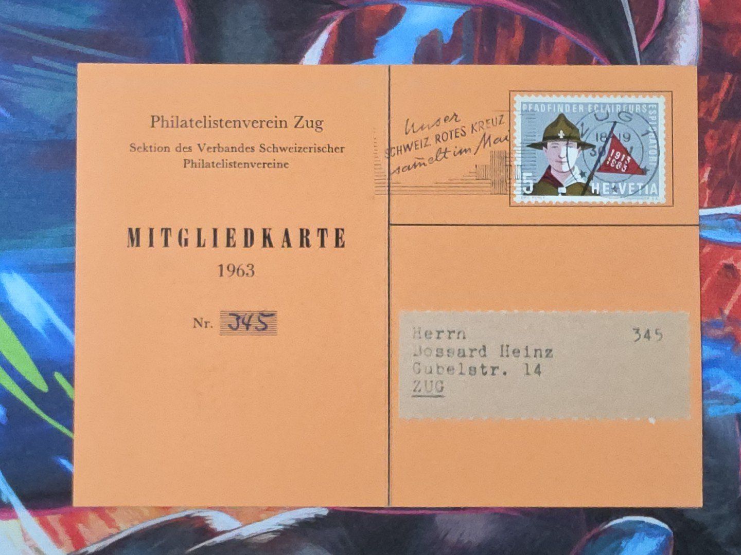 Tous les timbres: CL33 Document + Timbre Suisse 1963 – D'occasion à Cousset par Patrick_Collections