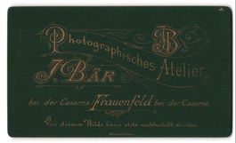 Fotografie J. Bär, Frauenfeld, Monogram