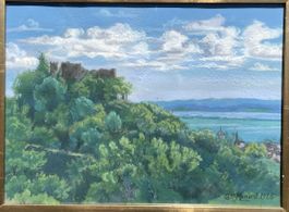 Pastel G. Monard 1925 château du Châtelard?