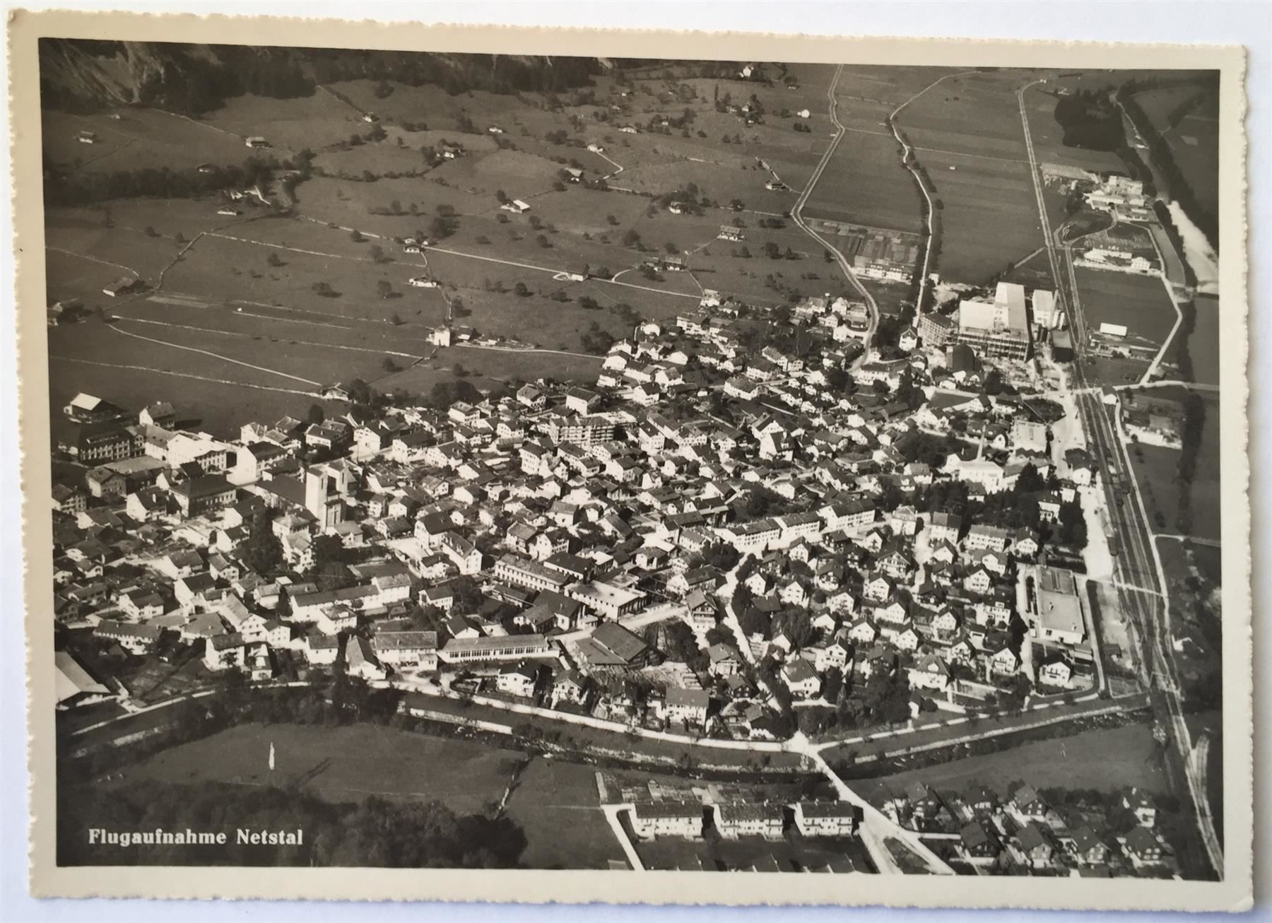 Cartoline postali: NETSTAL Flugaufnahme – Usato da Jona venduto da philajona