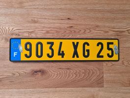 Nummerschild Frankreich