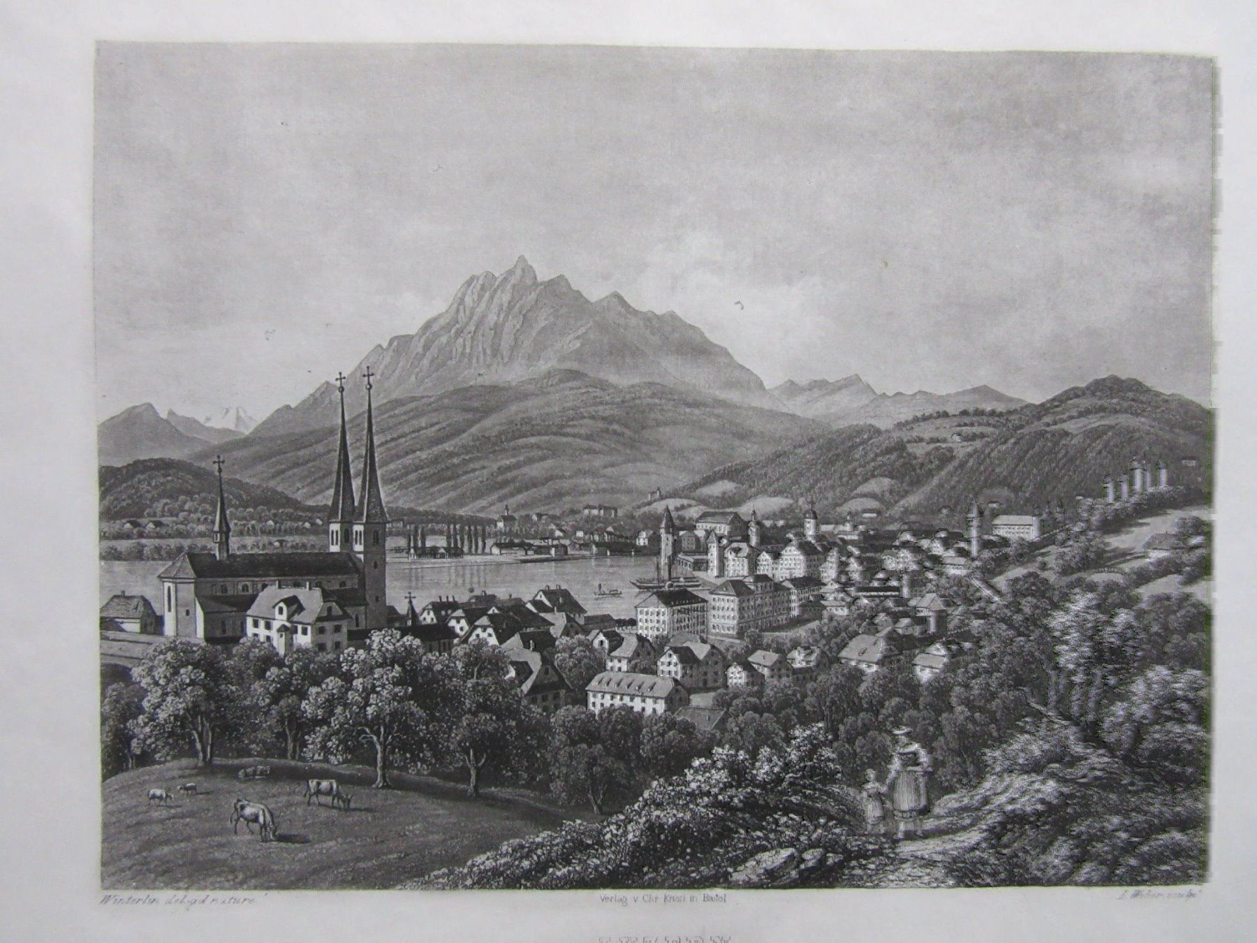 Incisioni: LUZERN  AQUATINTA – Usato da Gersau venduto da grafik-kunst