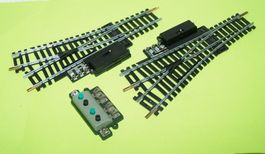 Lima H0: Weichenpaar elektrisch, Profil 2,5 mm + Stellpult