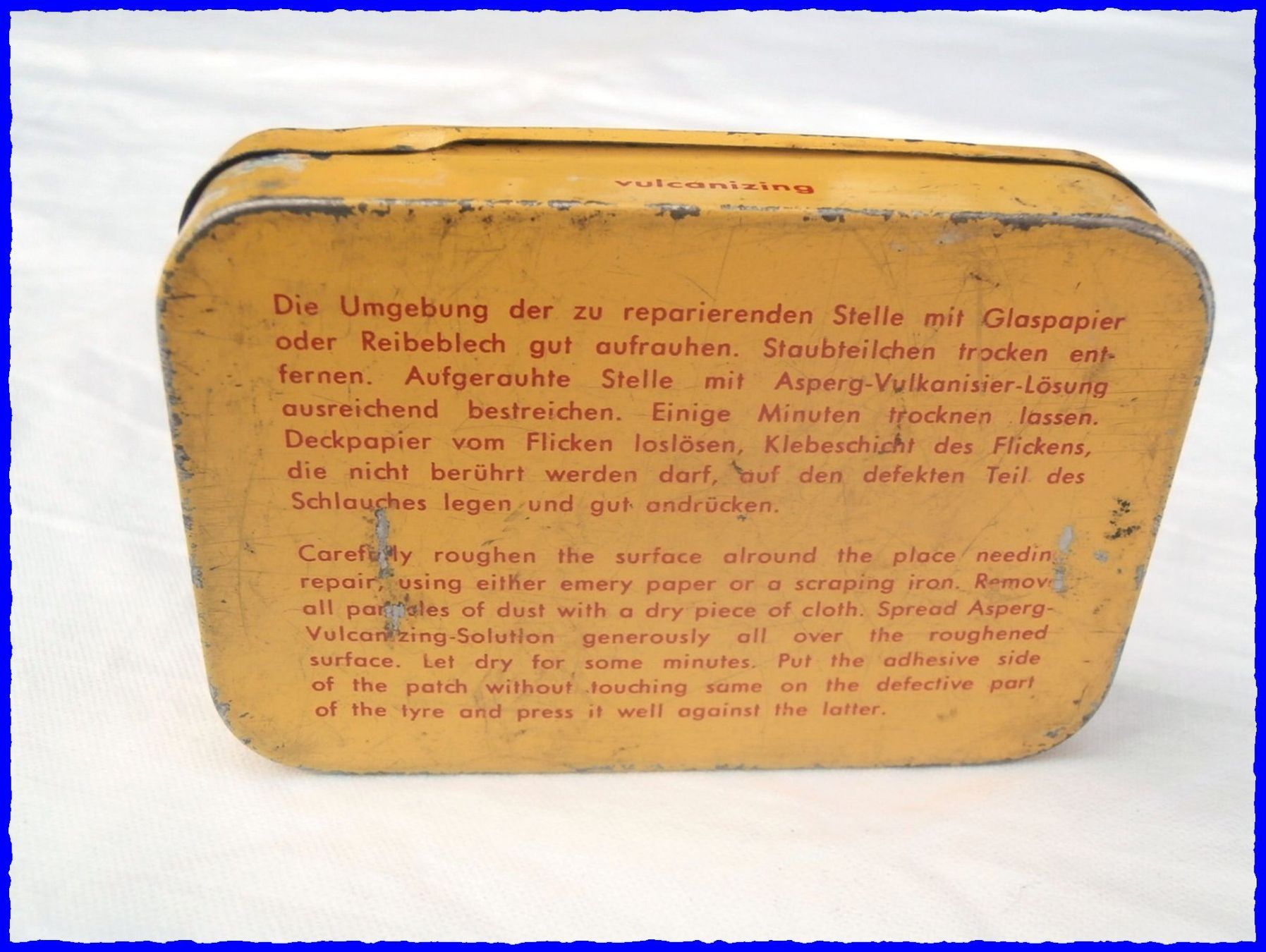 Barattoli: Blechdose "ASPERG" (D) - Pneu-Flickzeug – Usato da Worblaufen venduto da Re_mo81 8