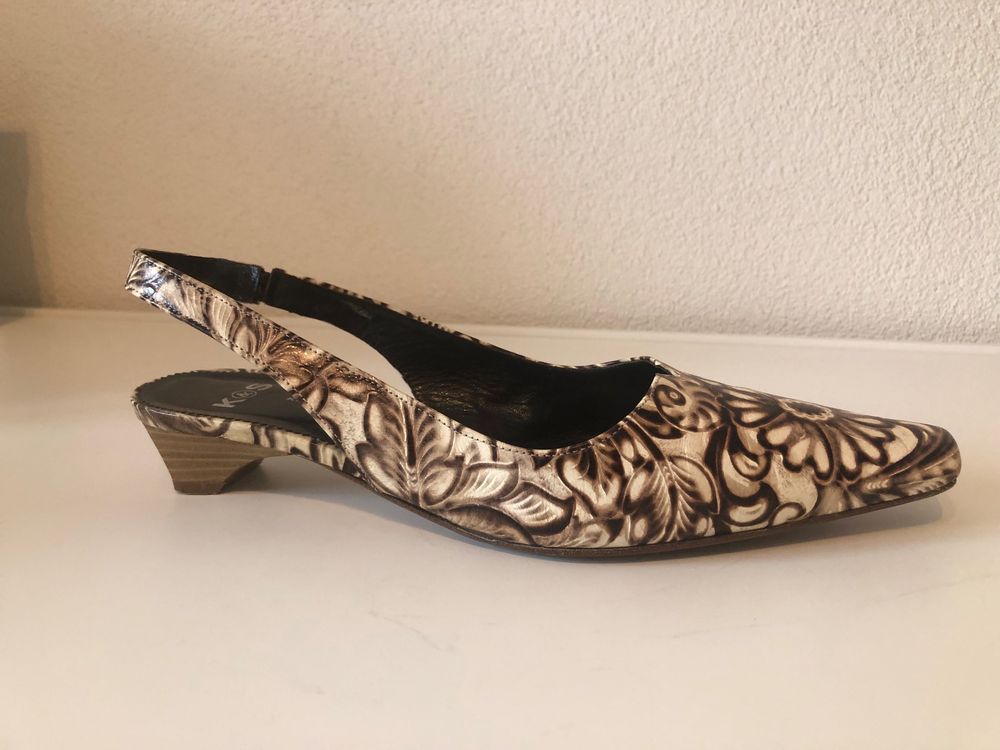 Kennel & Schmenger Kitten Heel Jewelled Sling Black 91-46960-310 s main image 1