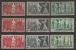 1938-55 : Symb. Darstellungen Typ V, W + X, KP 216.--