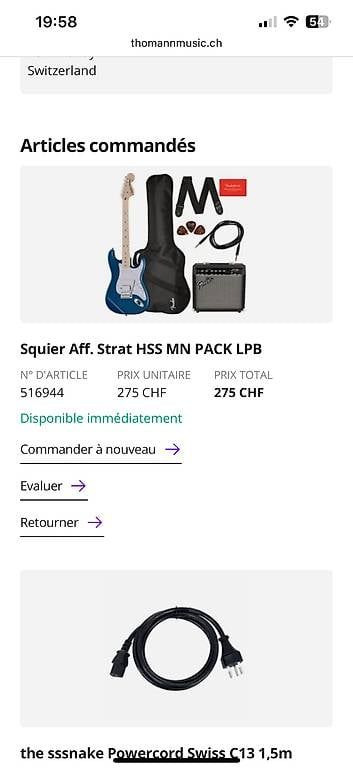 Strumenti musicali: Guitare électrique – Usato da Lonay venduto da Angelafidji13