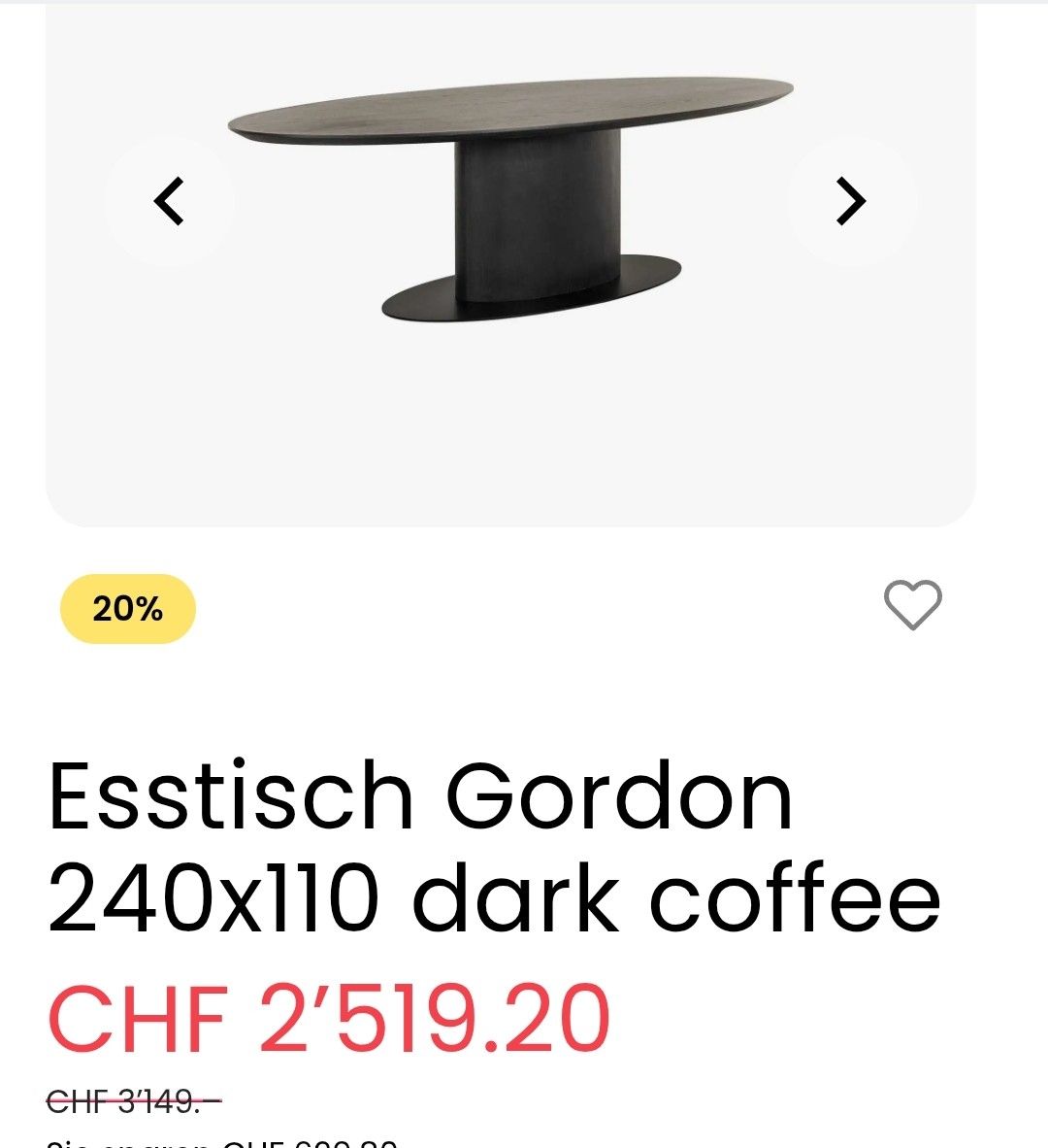 Tische: Esstisch  Gordon 240X110 – Gebraucht aus Wil SG von Stellaleo 5