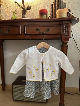 Girls' Dress and Cardigan Set, Size 6 Months, Floral