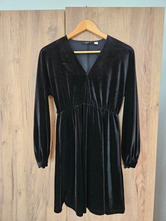 Schwarzes Velour Schwangerschaftskleid von ONLY, gr S