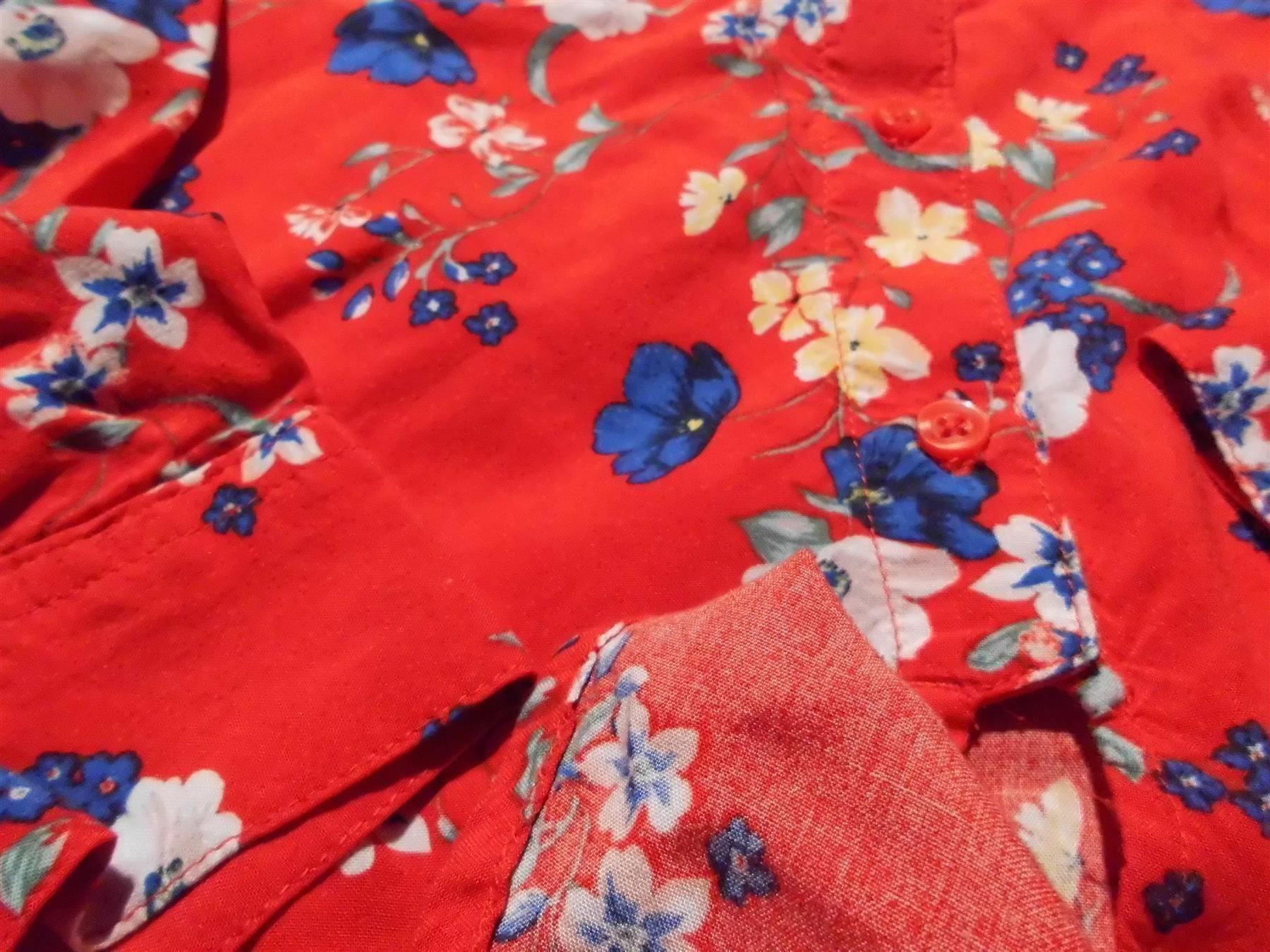Camicette: Bluse ca. Grösse 36, rot/Blumenmuster – Usato da Zürich venduto da abraxas1291 1