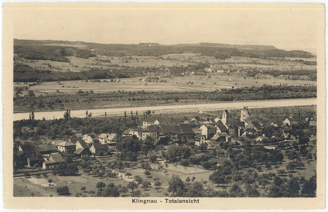 Cartoline postali: AG 296 Klingnau Totalansicht 1914 – Usato da Fribourg venduto da philafri