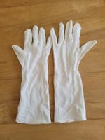Stoffhandschuhe weiss lang elegant guter Zustand