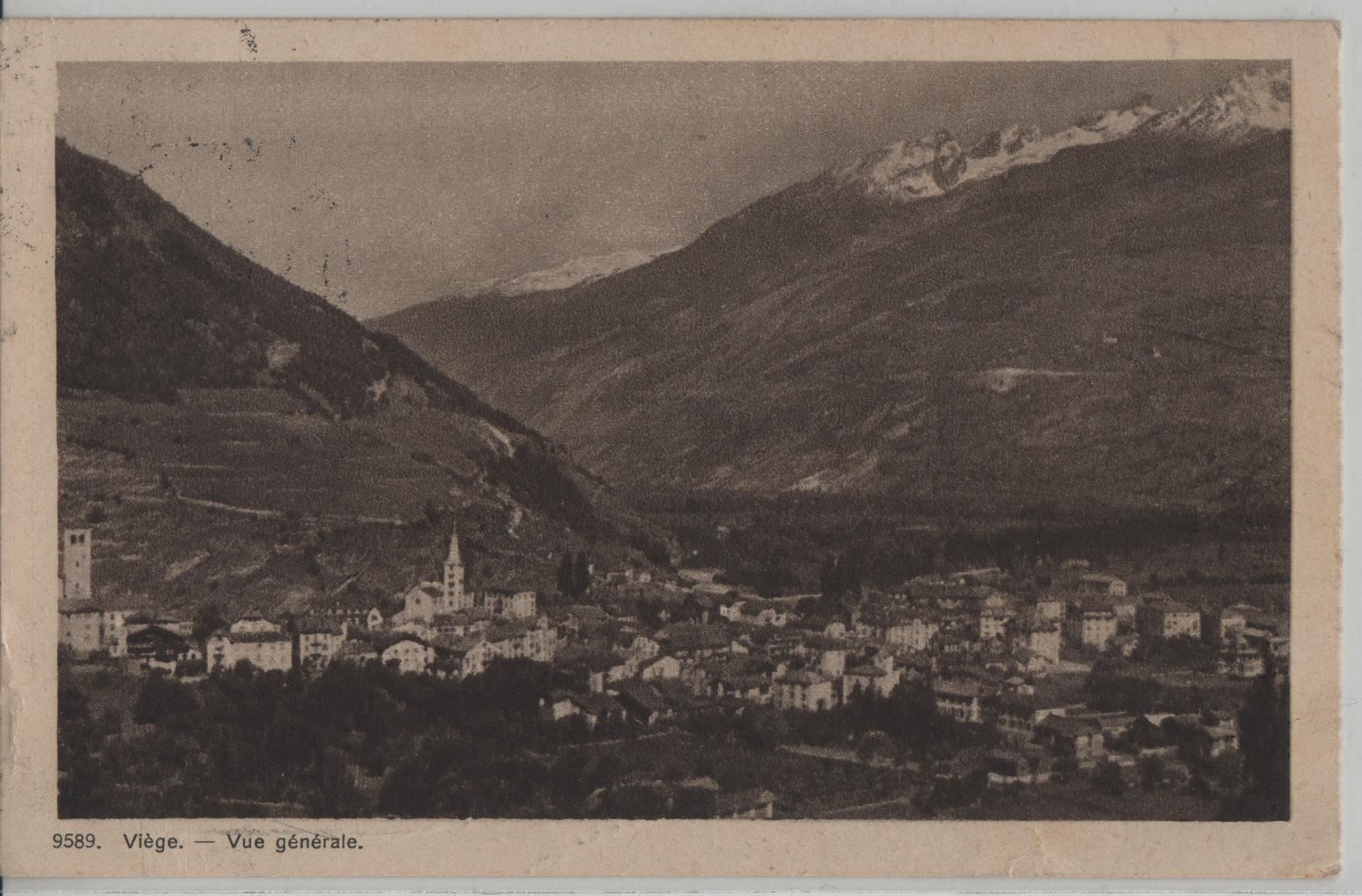 Ansichtskarten: Viege Visp - Vue generale – Antik aus Ettingen von Kartenplanet