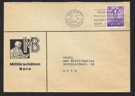Bern illustrierter Brief Militärschützen 21.10.1936