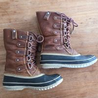 🐸 SOREL WINTERSTIEFEL LEDER WASSERDICHT Gr 38.5