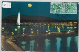 Geneve la nuit - Mondschein-Litho