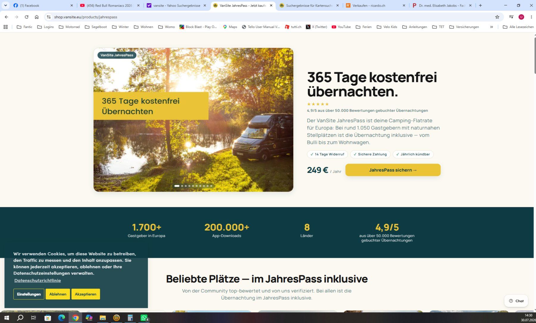 Bons: VanSite Jahrespass – Neuf avec emballage d'origine à Unterstammheim par zurico02