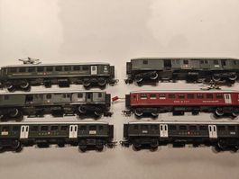 6 Alte Märklin Personenwagen aus Blech