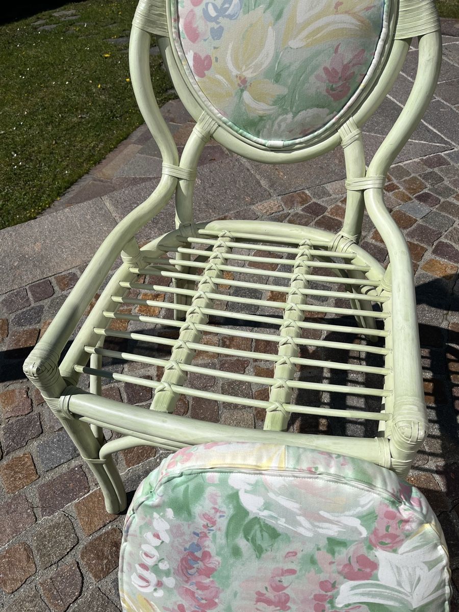 Sedie: Chaise en rotin vert clair  – Nuovo (secondo la descrizione) da Genève venduto da rol_v8q2 2