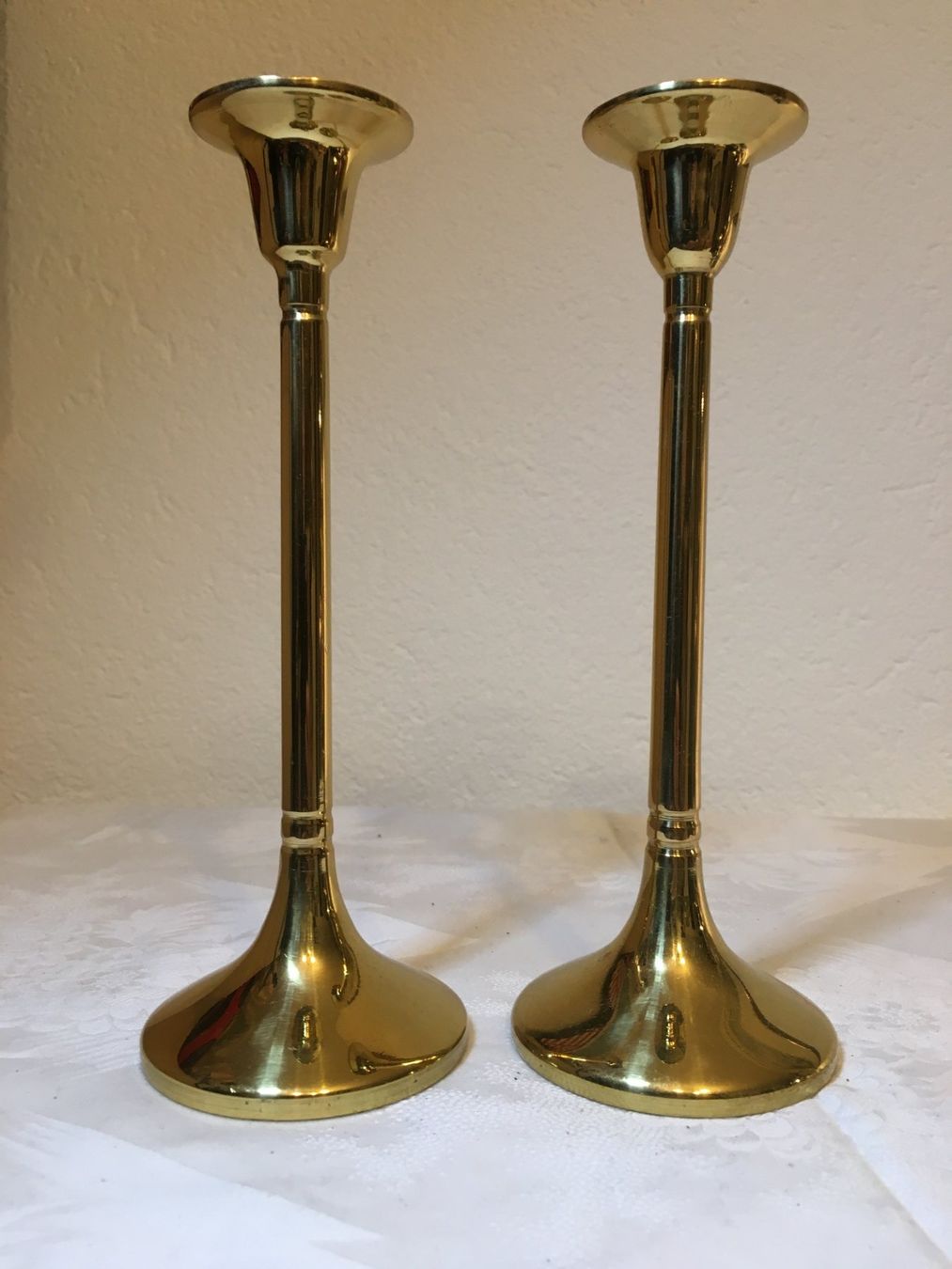 Kerzenständer: 2 Kerzenständer massiv Messing, Höhe :18.3cm,  NEU – Neu (gemäss Beschreibung) aus Heerbrugg von dwfg