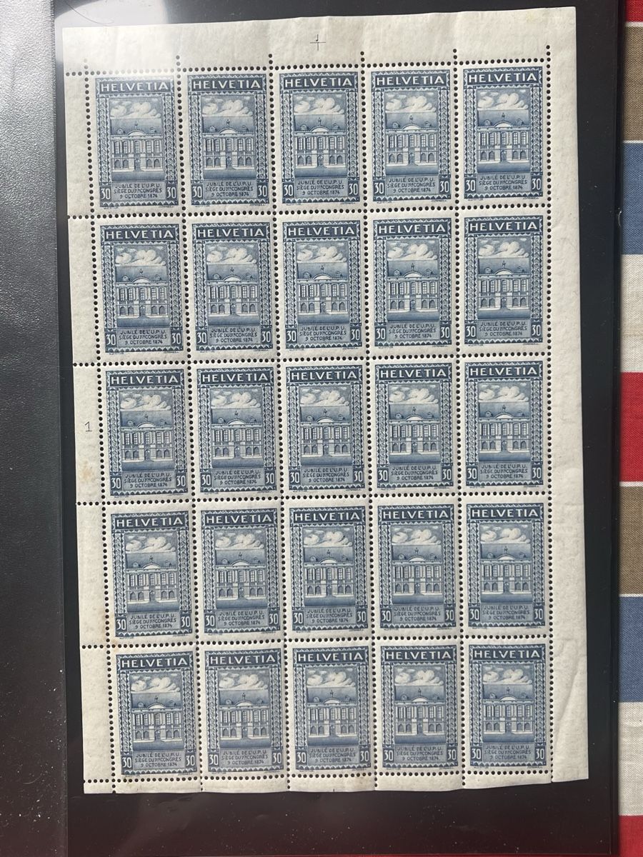 Tutti i francobolli: timbres UPU suisse de 1924. – Usato da peseux venduto da laurencephil 7