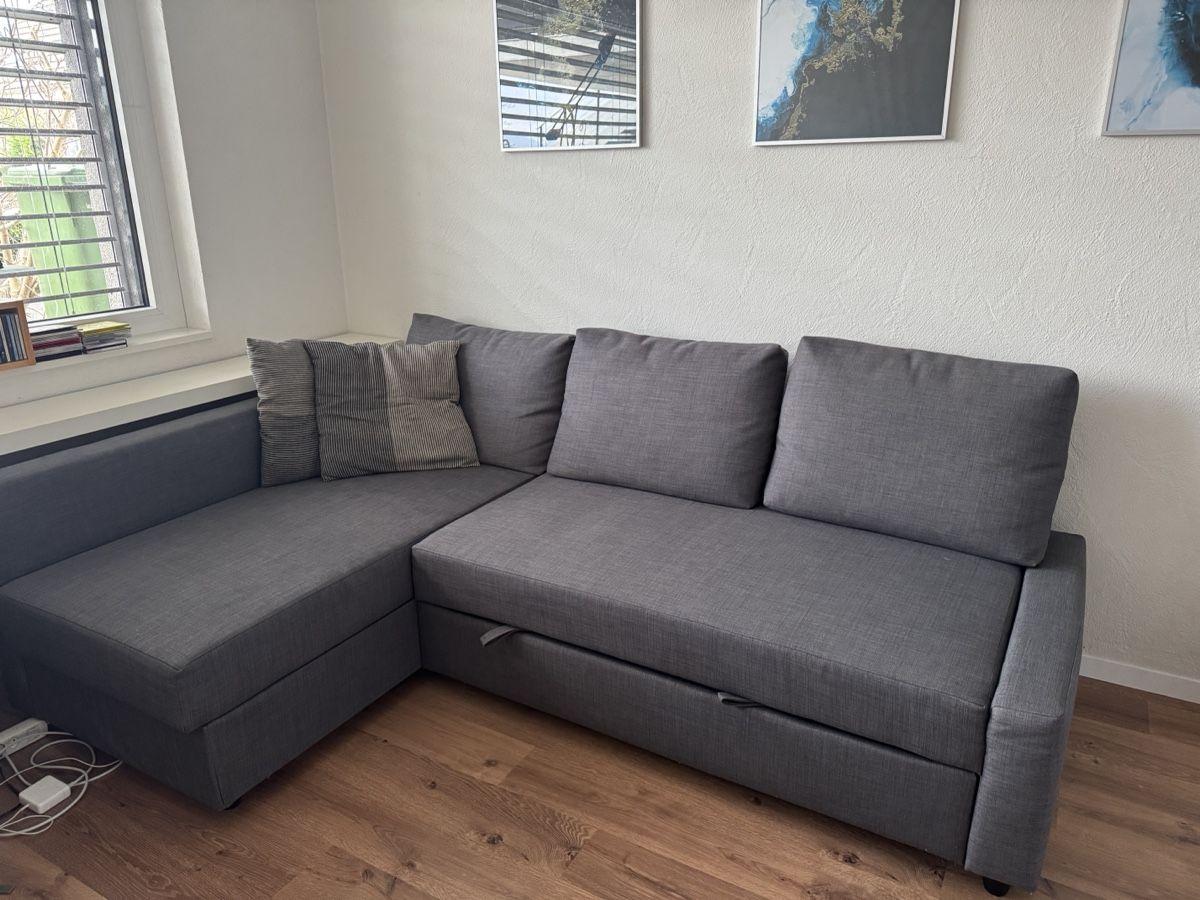 Divani: FRIHETEN Eckbettsofa mit Bettkasten – Usato da Böckten venduto da lua_2xk9