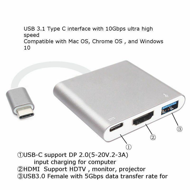 Laufwerke & Adapter: Digital AV Multi Port Adapter USB 3.1 Type-C to 1 HDMI 4K – Neu (gemäss Beschreibung) aus Kirchdorf AG von csnmclub
