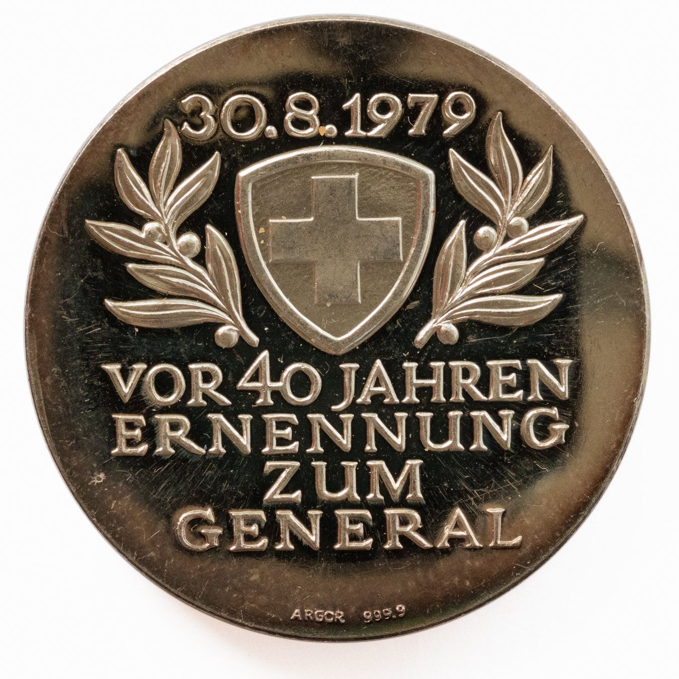 Medaglie: Silbermedaille General Henri Guisan 1979 – Usato da Rotkreuz venduto da Swiss-Coins 1