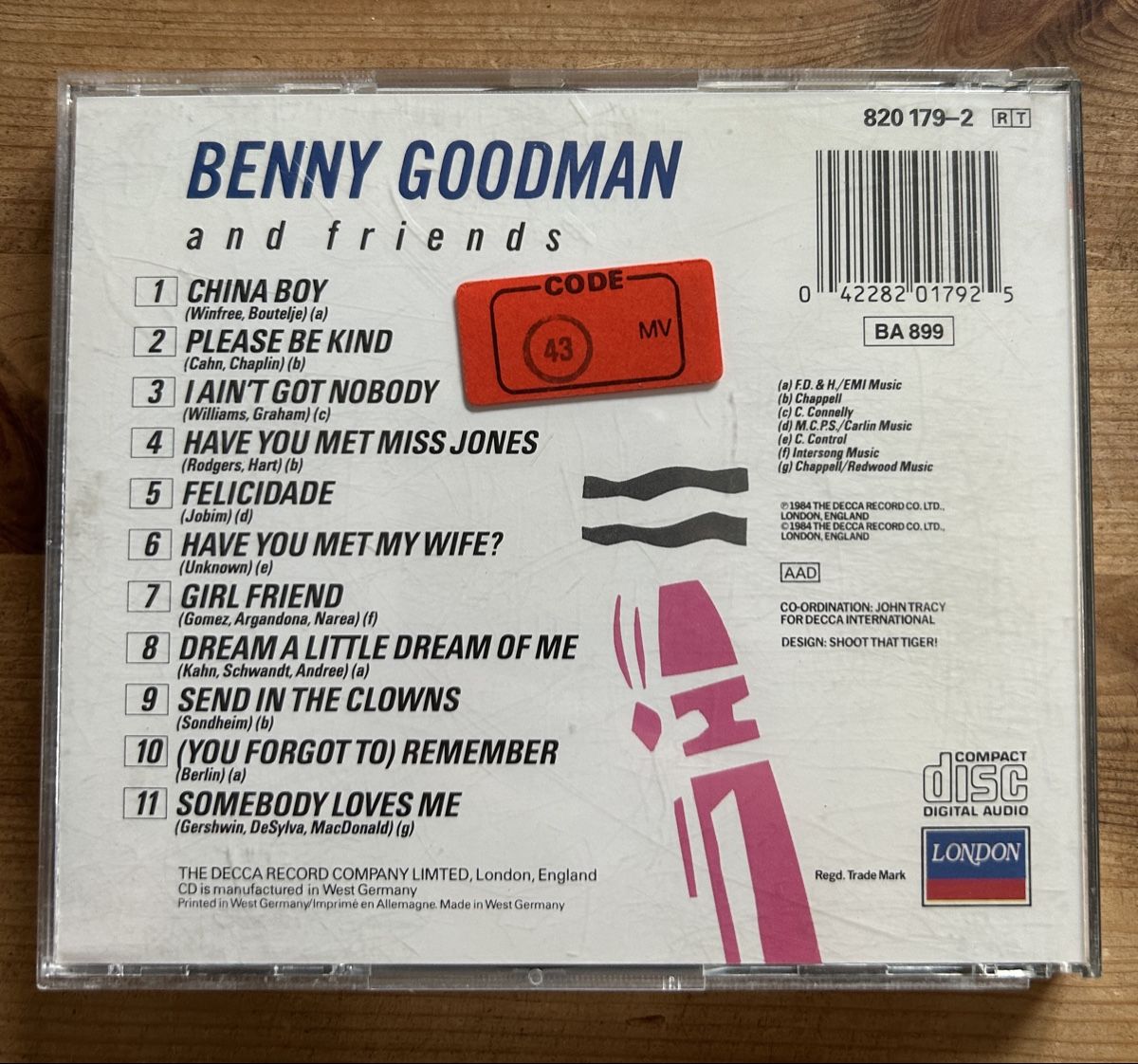 CDs: CD Jazz Benny Goodman & Friends – Gebraucht aus Brislach von gre_t5pb 1