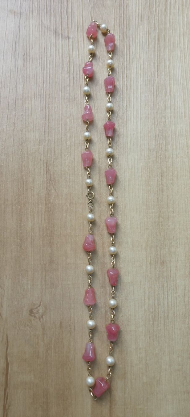 Catenine: Halskette Rosenquarz Perlen golden – Usato da Frauenfeld venduto da dhour 1