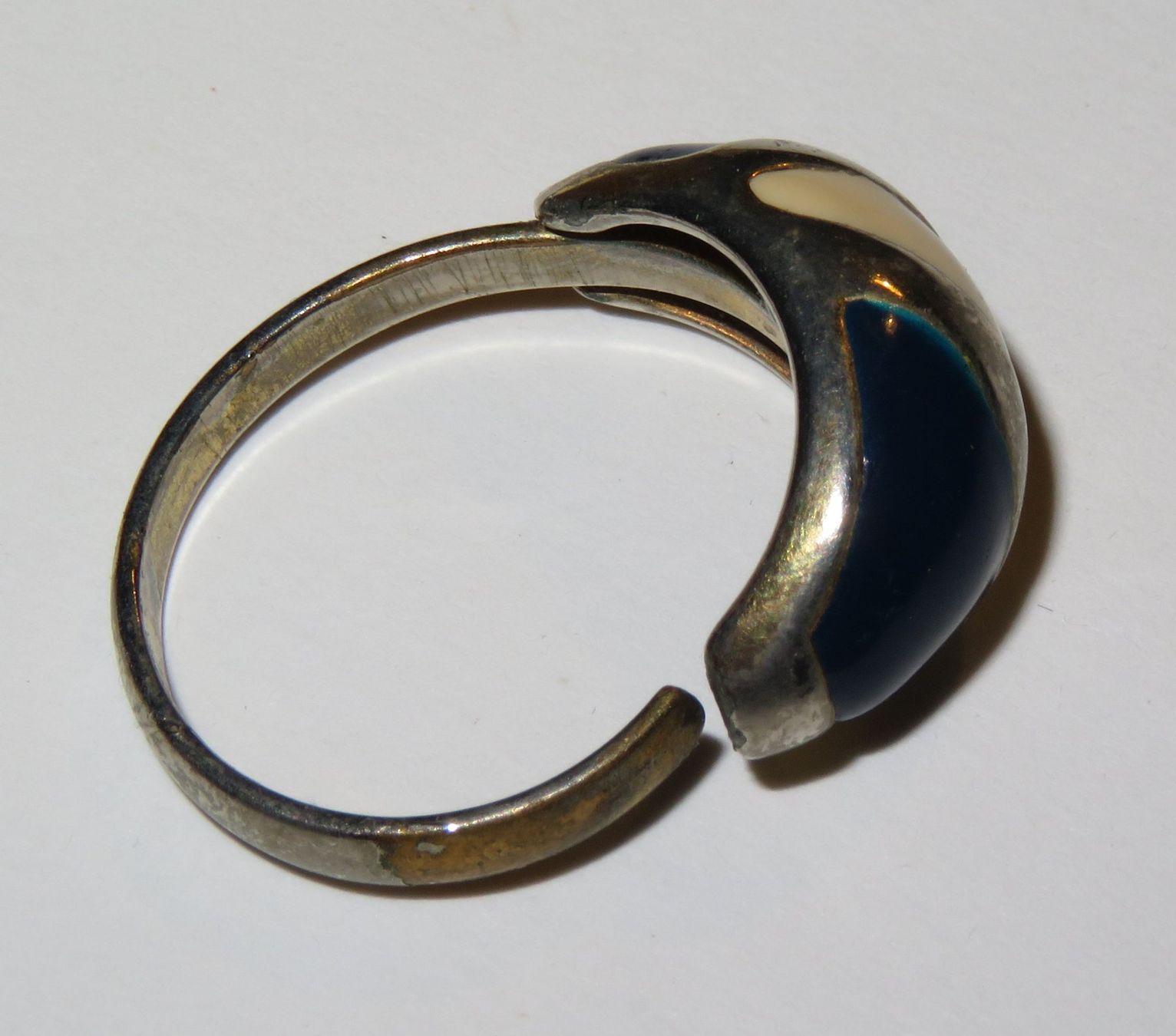 Anelli: Fingerring versilbert, mit Emaille 2-farbig – Usato da Oberriet SG venduto da Manick 7