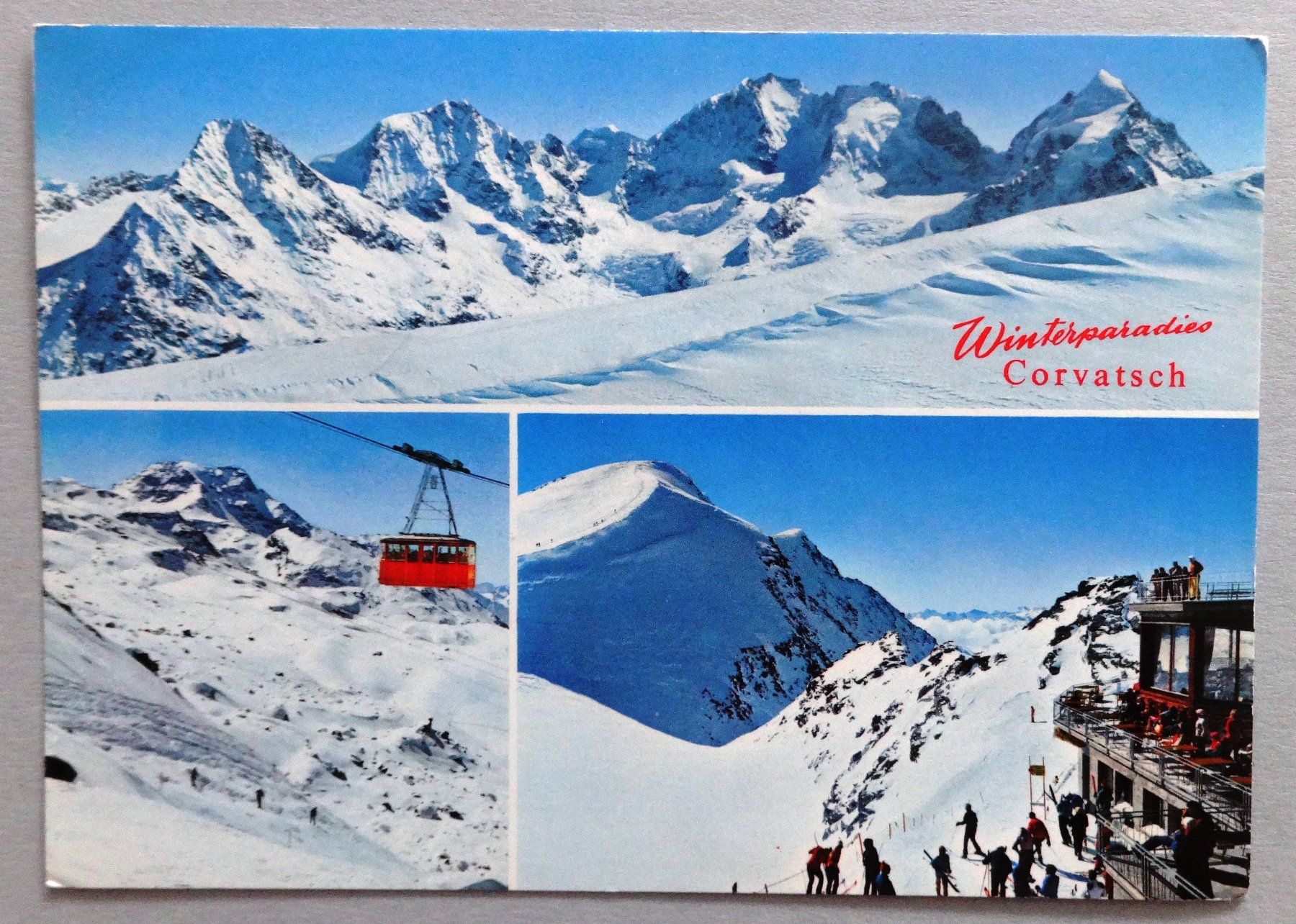 Ansichtskarten: Corvatsch 3303 m ü.M. – Gebraucht aus Fétigny von Billy2miny