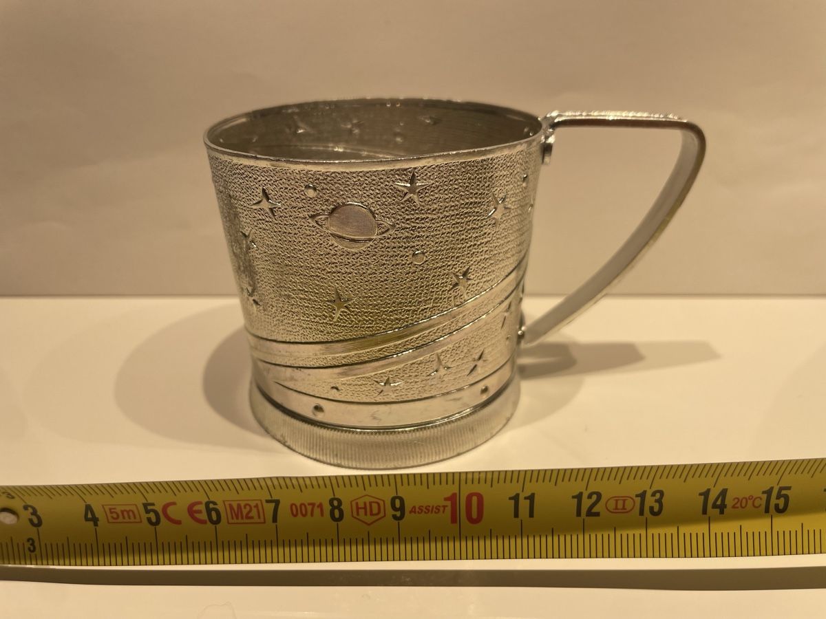 Wandhalterungen: Wunderschöner Vintage Silberbecher mit Sternenmuster!  USSR – Gebraucht aus Wittenbach von gre_97nj 1