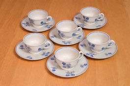 Suisse Langenthal Espresso Tassen Set 6Stk Porzellan Schweiz