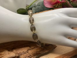 Armband Sogni d‘oro,  facettierter Rauchquarz