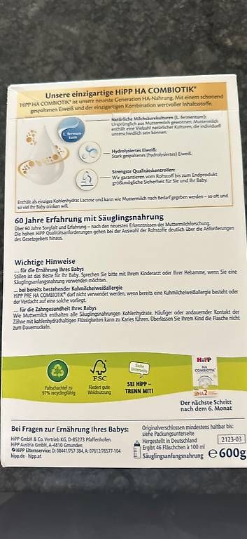 Aliments & Spécialités: Hipp Combiotik Neu – D'occasion à Kloten par Brilliant26 1