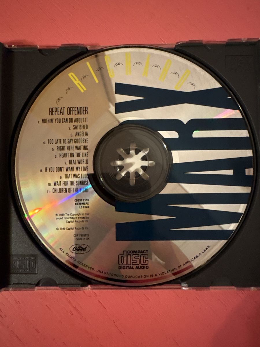 CD: Richard Marx - Repeat Offender – Usato da Lützelflüh-Goldbach venduto da Deiv4 3