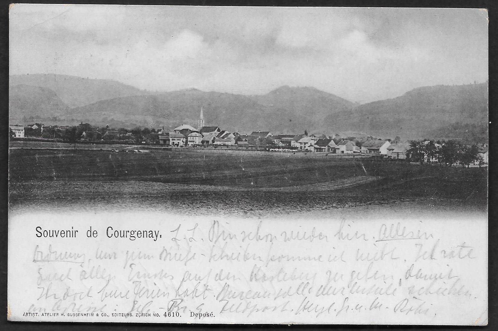 Cartoline postali: Courgenay Dorfansicht – Usato da Olten venduto da clotaldi