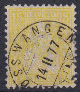 Alle Briefmarken: Sitzende Helvetia 15, Nr.39, V-O++++ – Gebraucht aus Samnaun-Compatsch von Muckimu