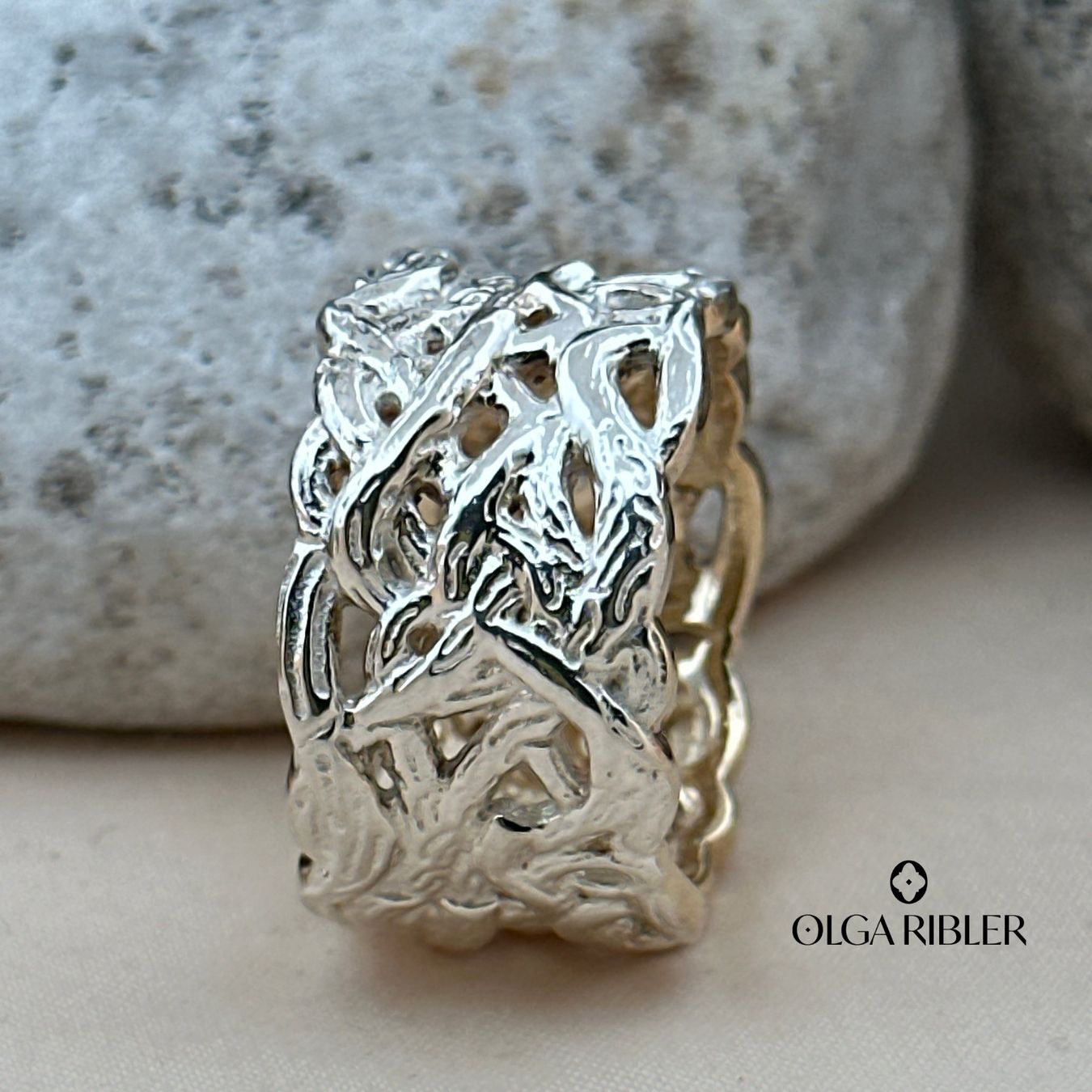 Olga Ribler Anelli: Statement Silber Ring 925 bicolor Grösse 58 – Nuovo (secondo la descrizione) da Luzern venduto da Schmuckoutlet 2
