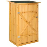 Gartenschrank mit Flachdach Geräteschrank Holz PENTORA