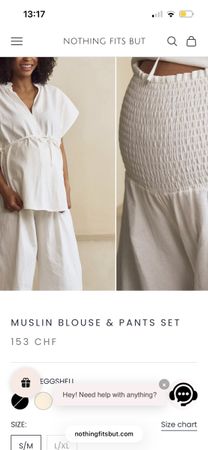 Nothing Fits But - Set S/M Creme - Mama Pregnancy Maternity